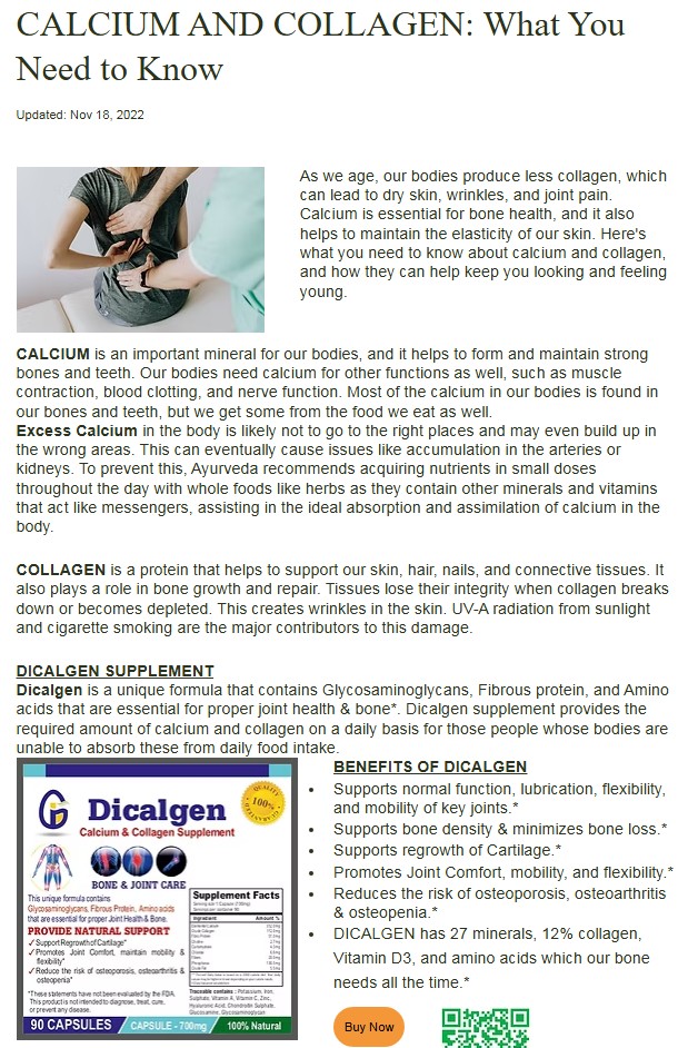 CALCIUM AND COLLAGEN