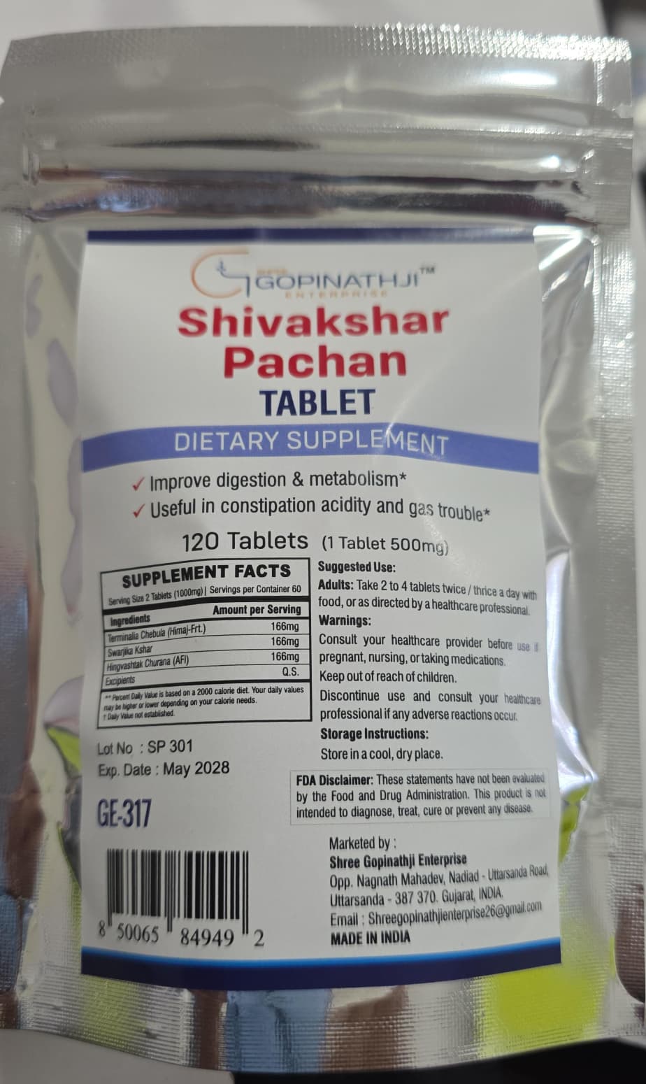 Shivakshar Pachan Tablet